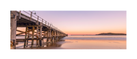 Colourful pastels at coffs harbour jetty at sunset. New South Wales, Australia.  Panoramic photograph. Shaun Trainer photography. Purchase fine art landscape photography prints. Luxury Interior design ideas.