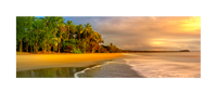 Beautiful sunrise at Four Mile Beach. Port Douglas, Queensland Australia. Panoramic photograph, Shaun Trainer photography. Purchase fine art landscape photography prints. Luxury Interior design ideas.