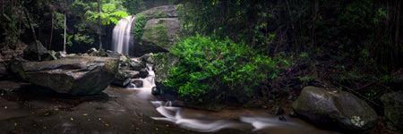 Waterfall at Buderim Falls, serenity falls Queensland Australia. Shaun Trainer photography. Purchase fine art landscape photography prints. Luxury Interior design ideas.