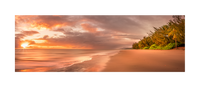 Amazing sunrise over Four Mile Beach. Port Douglas, Queensland Australia. Panoramic photograph, Shaun Trainer photography. Purchase fine art landscape photography prints. Luxury Interior design ideas.